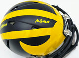 Mike Sainristil Autographed Michigan Wolverines Black Speed Mini Helmet "23 Nat'l Champs" Beckett BAS Witness #4W083686