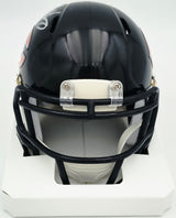 Mike Singletary Autographed Chicago Bears Blue Speed Mini Helmet (Smudged) Beckett BAS Witness #4W454914