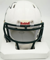 Mike Singletary Autographed Baylor Bears White Speed Mini Helmet (Smudged) Beckett BAS Witness #4W454736
