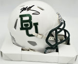 Mike Singletary Autographed Baylor Bears White Speed Mini Helmet (Smudged) Beckett BAS Witness #4W454775