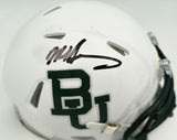 Mike Singletary Autographed Baylor Bears White Speed Mini Helmet (Smudged) Beckett BAS Witness #4W454764