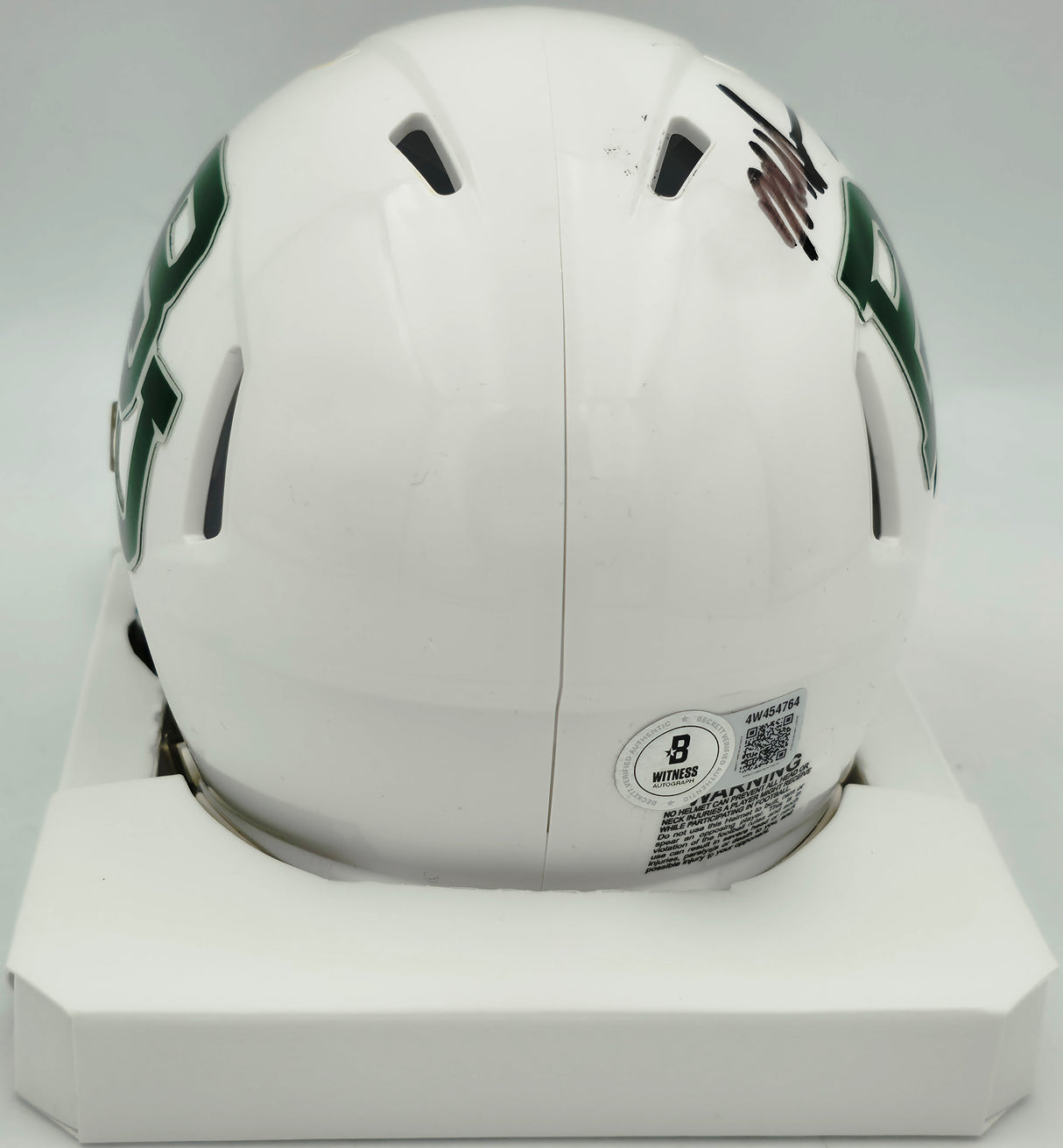 Mike Singletary Autographed Baylor Bears White Speed Mini Helmet (Smudged) Beckett BAS Witness #4W454764