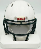 Mike Singletary Autographed Baylor Bears White Speed Mini Helmet (Smudged) Beckett BAS Witness #4W454821