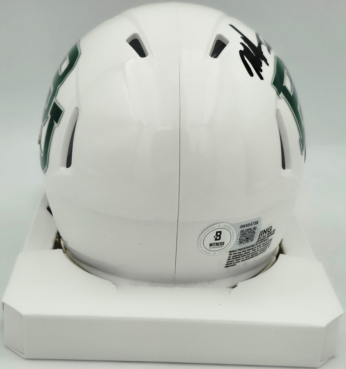 Mike Singletary Autographed Baylor Bears White Speed Mini Helmet (Smudged) Beckett BAS Witness #4W454750