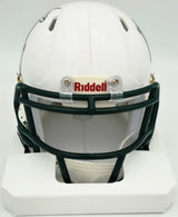 Mike Singletary Autographed Baylor Bears White Speed Mini Helmet (Smudged) Beckett BAS Witness #4W454730