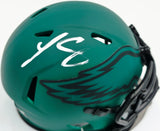 LeSean McCoy Autographed Philadelphia Eagles Rave Green Speed Mini Helmet Beckett BAS Witness #2W102574