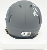Brian Urlacher Autographed Hall of Fame Slate Gray Speed Mini Helmet "HOF 18" Beckett BAS Witness #4W450674