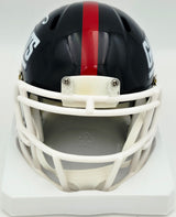 Lawrence Taylor Autographed New York Giants Blue Speed Mini Helmet Beckett BAS Witness #4W451843