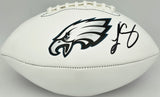 LeSean McCoy Autographed Philadelphia Eagles White Logo Football Beckett BAS Witness #2W102871