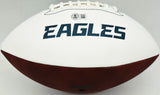 LeSean McCoy Autographed Philadelphia Eagles White Logo Football (Signed Twice) Beckett BAS Witness #2W102