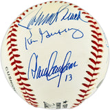Big Red Machine Starting Lineup Autographed Official NL Baseball With 8 Signatures Including Pete Rose JSA #WB552405