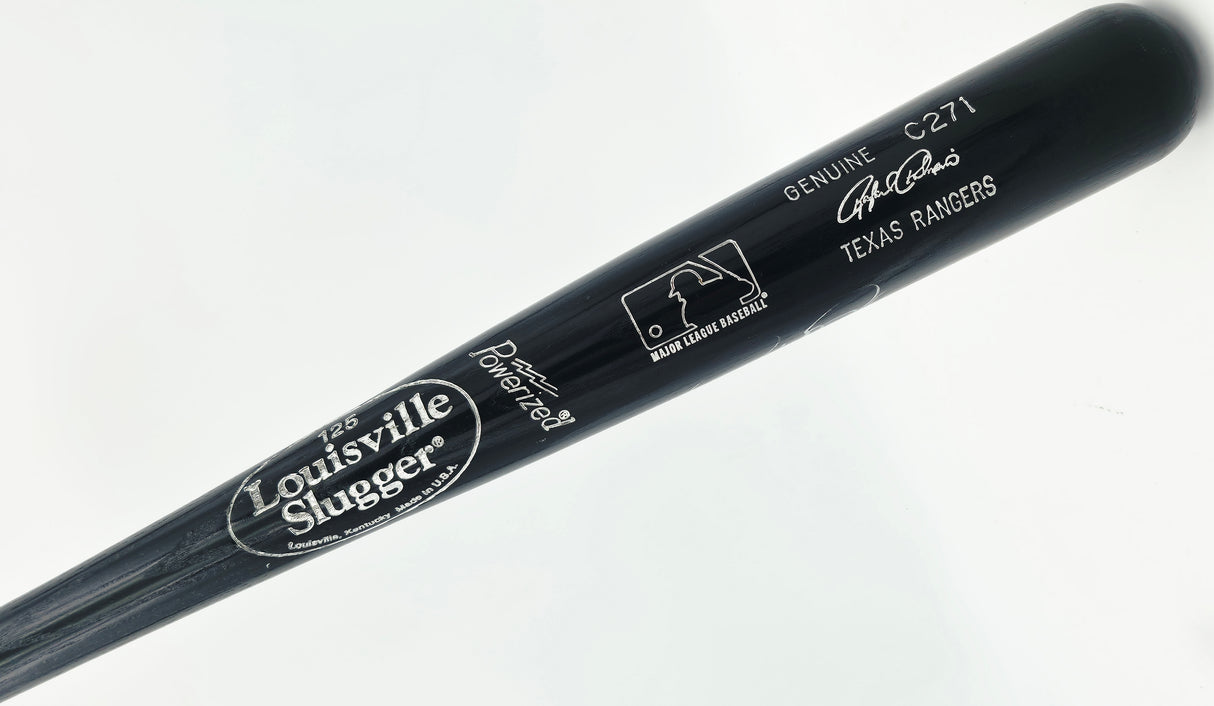 Rafael Palmeiro Autographed Game Issued Louisville Slugger C271 Baseball Bat Texas Rangers Beckett BAS QR #BX67594