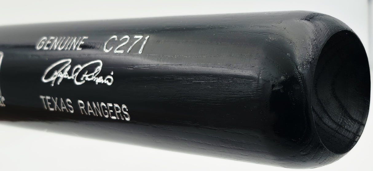 Rafael Palmeiro Autographed Game Issued Louisville Slugger C271 Baseball Bat Texas Rangers Beckett BAS QR #BX67594