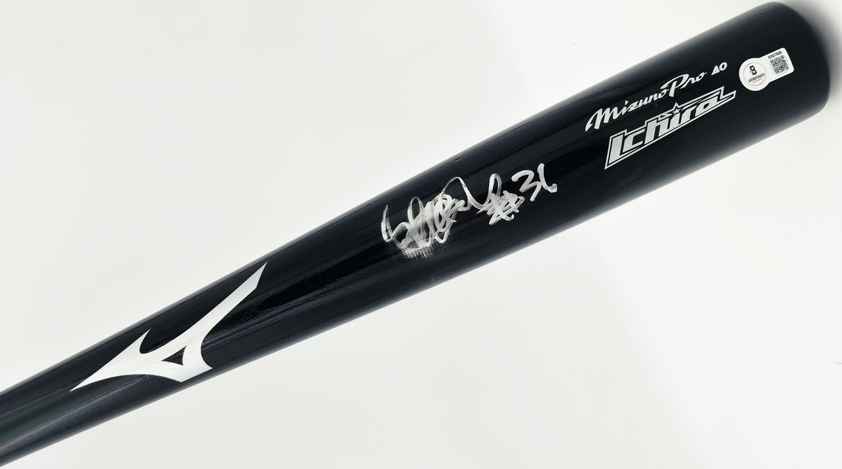 Ichiro Suzuki Autographed Mizuno Game Issued Game Bat 51 AC95 Baseball Bat New York Yankees "#31" (Smudged) Beckett BAS QR #BX67600