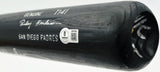 Rickey Henderson Autographed Game Issued Louisville Slugger T141 Baseball Bat San Diego Padres Beckett BAS QR #BX67569