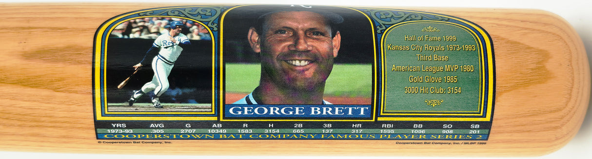 George Brett Autographed Cooperstown Baseball Bat Kansas City Royals Beckett BAS QR #BX67587