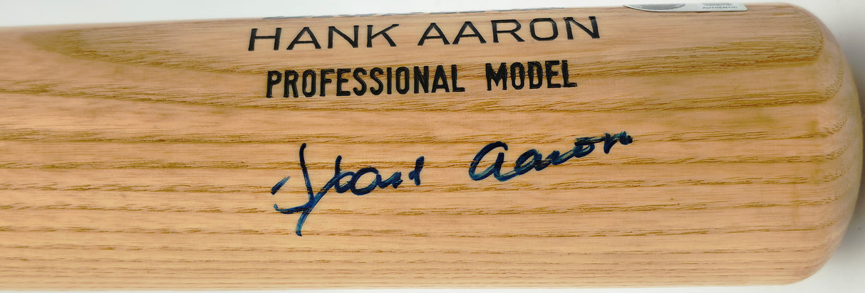 Hank Aaron Autographed Adirondack Baseball Bat Atlanta Braves Beckett BAS #AG020326