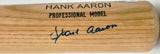 Hank Aaron Autographed Adirondack Baseball Bat Atlanta Braves Beckett BAS #AG020326