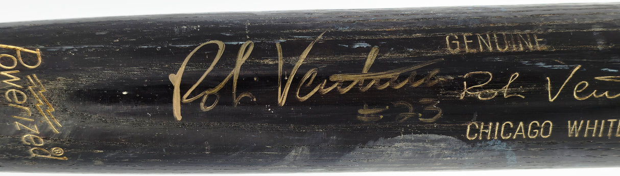 Robin Ventura Autographed Game Used Uncracked Louisville Slugger T141 Baseball Bat Chicago White Sox Beckett BAS QR #BX67580