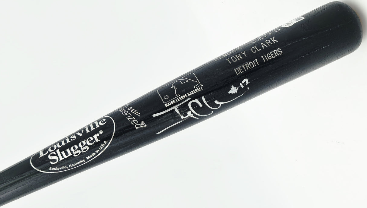 Tony Clark Autographed Game Issued Louisville Slugger C271S Baseball Bat Detroit Tigers Beckett BAS QR #BX67575