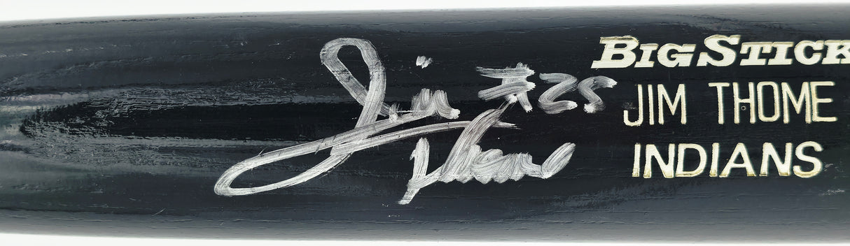 Jim Thome Autographed Game Issued Rawlings 491B Baseball Bat Cleveland Indians Beckett BAS QR #BX67582