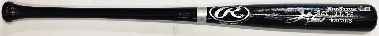 Jim Thome Autographed Game Issued Rawlings 491B Baseball Bat Cleveland Indians Beckett BAS QR #BX67582
