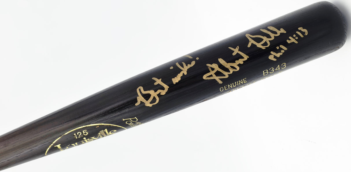 Albert Belle Autographed Game Issued Louisville Slugger B343 Baseball Bat Chicago White Sox Beckett BAS QR #BX67581