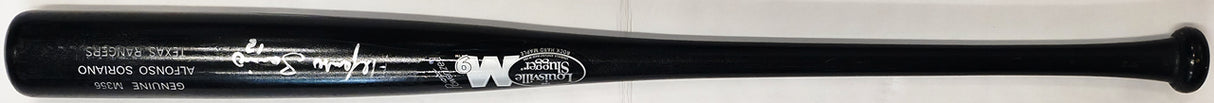Alfonso Soriano Autographed Game Issued Louisville Slugger M356 Baseball Bat Texas Rangers Beckett BAS QR #BX67608