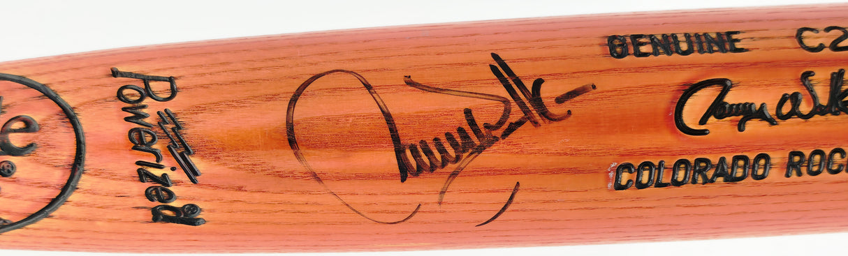 Larry Walker Autographed Game Issued Louisville Slugger C235 Baseball Bat Colorado Rockies Beckett BAS QR #BX67579