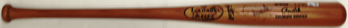 Larry Walker Autographed Game Issued Louisville Slugger C235 Baseball Bat Colorado Rockies Beckett BAS QR #BX67579