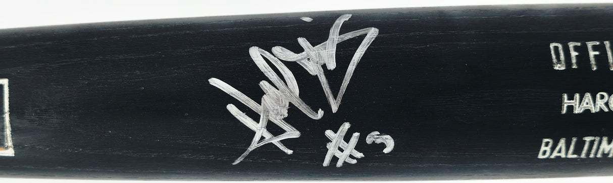 Harold Baines Autographed Game Issued Young Bat Co. Baseball Bat Baltimore Orioles Beckett BAS QR #BX67573