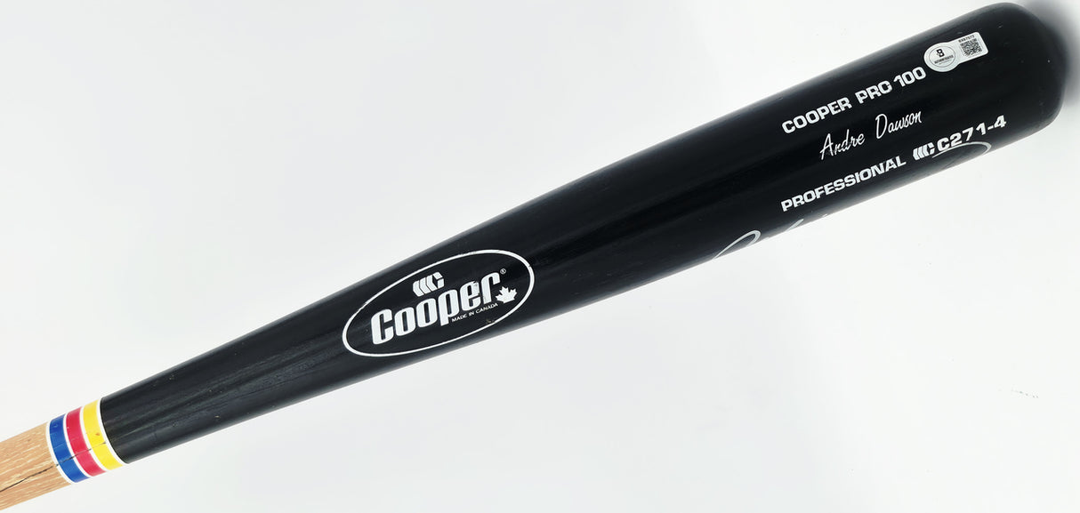 Andre Dawson Autographed Game Issued Cooper C271 Baseball Bat Chicago Cubs Beckett BAS QR #BX67572