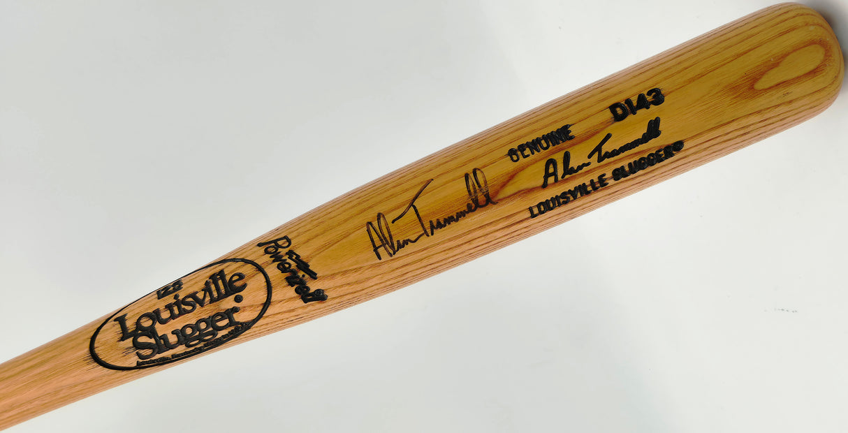 Alan Trammell Autographed Game Issued Louisville Slugger D143 Baseball Bat Detroit Tigers Beckett BAS QR #BX67602