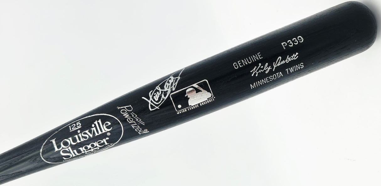 Kirby Puckett Autographed Black Louisville Slugger Game Model Baseball Bat Minnesota Twins JSA #BA00160