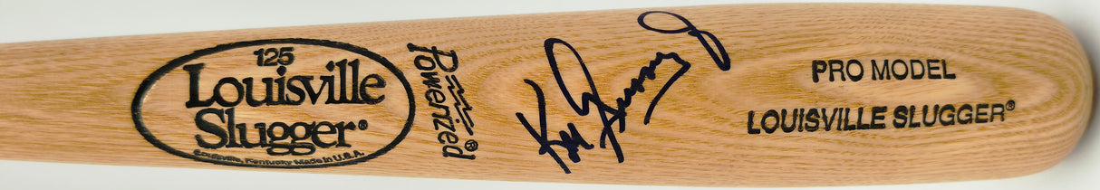 Ken Griffey Jr. Autographed Blonde 17" Louisville Slugger Pro Model Mini Baseball Bat Seattle Mariners Vintage Signature Beckett BAS QR #BS30334