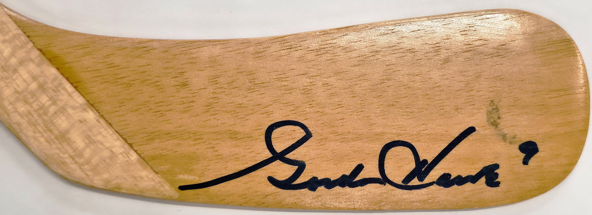 Gordie Howe Autographed Mini Hockey Stick Detroit Red Wings Beckett BAS QR #BS30328