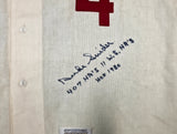 Brooklyn Dodgers Duke Snider Autographed Cream Mitchell & Ness Stat Jersey "407 HR's, 11 WS HR's & HOF 1980" Beckett BAS QR #BW06393