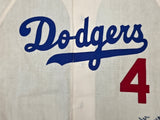 Brooklyn Dodgers Duke Snider Autographed Cream Mitchell & Ness Stat Jersey "407 HR's, 11 WS HR's & HOF 1980" Beckett BAS QR #BW06393