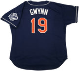 San Diego Padres Tony Gwynn Autographed Blue Russell 30th Anniversary Patch Jersey Size 52 JSA #YY37400