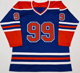 Edmonton Oilers Wayne Gretzky Autographed Orange & Blue Jersey Beckett BAS #AE85520