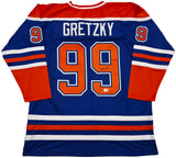 Edmonton Oilers Wayne Gretzky Autographed Orange & Blue Jersey Beckett BAS #AE85519