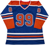 Edmonton Oilers Wayne Gretzky Autographed Orange & Blue Jersey Beckett BAS #AE85519