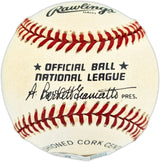 Bob Hazle Autographed Official NL Baseball Milwaukee Braves Beckett BAS QR #BX67614