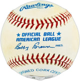 Nolan Ryan Autographed Official AL Baseball Texas Rangers, Los Angeles Angels Beckett BAS QR #BX67618