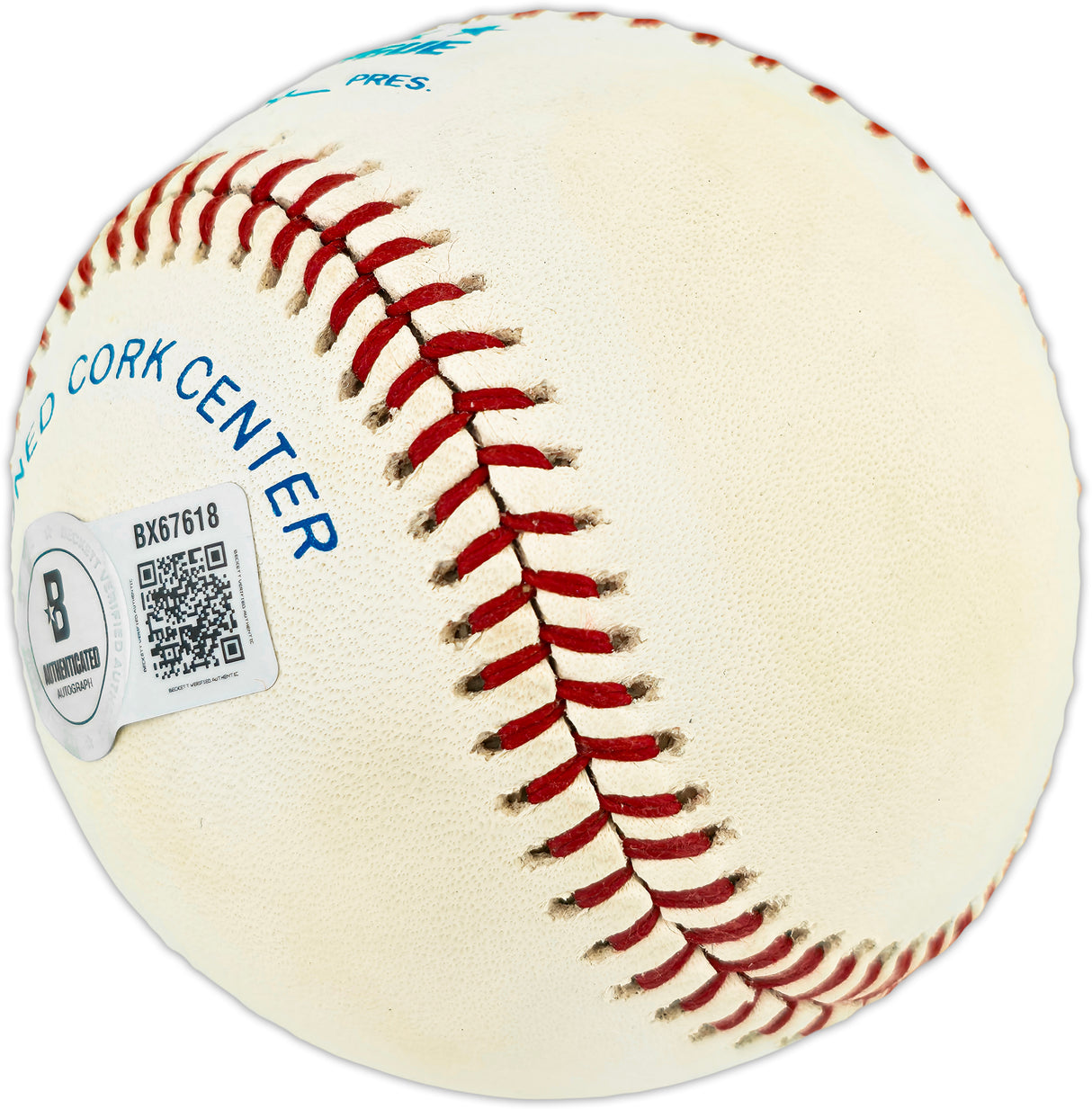 Nolan Ryan Autographed Official AL Baseball Texas Rangers, Los Angeles Angels Beckett BAS QR #BX67618