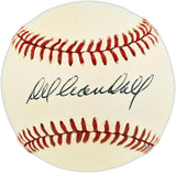 Del Crandall Autographed Official NL Baseball Milwaukee Braves Beckett BAS QR #BX67621