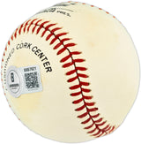 Del Crandall Autographed Official NL Baseball Milwaukee Braves Beckett BAS QR #BX67621
