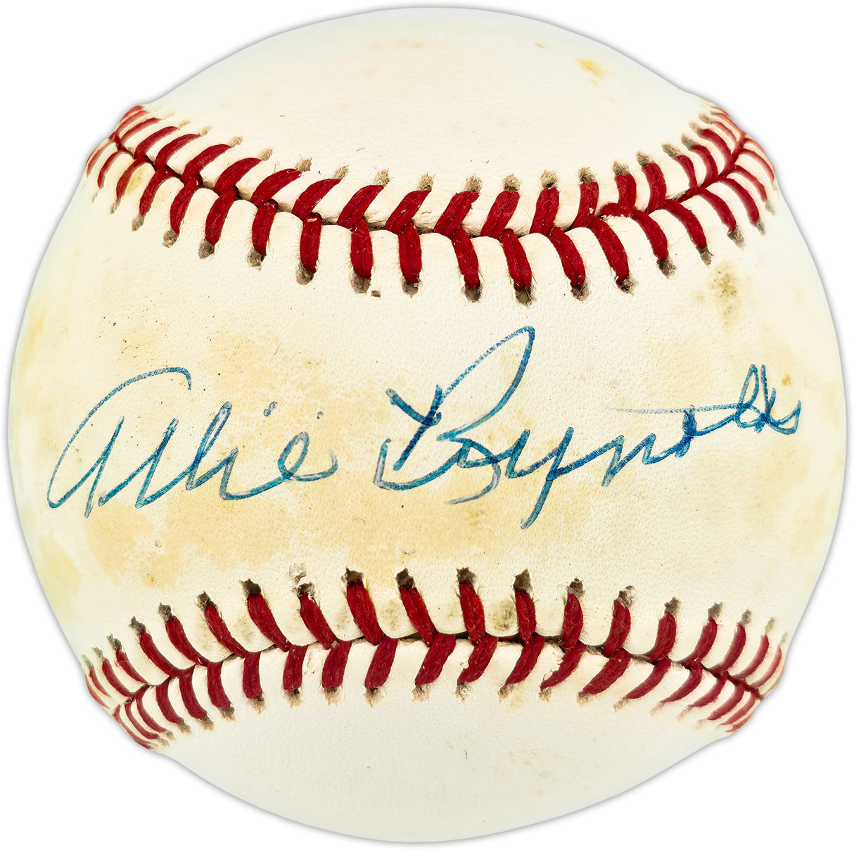 Allie Reynolds Autographed Official AL Baseball New York Yankees Beckett BAS QR #BX67623