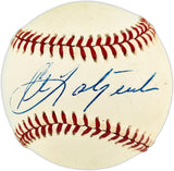 Carl Yastrzemski Autographed Official AL Baseball Boston Red Sox Beckett BAS QR #BX67628