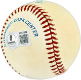 Carl Yastrzemski Autographed Official AL Baseball Boston Red Sox Beckett BAS QR #BX67628